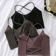 Top negro-rosa-marrón - Img 54630441