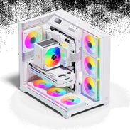 CHASIS CON CRISTAL TEMPLADO CON 7 FANES ARGB CS015 PRO BLANCO - Img 58192468