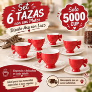 Set 6 Tazas con Asa de Lazo y sus Platos - Img 58025125