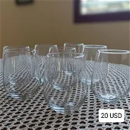 Set de 6 copas sin pie / vasos forma bombé de cristal - Img 45723689