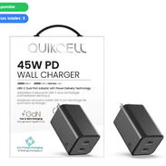 Mensajería Disponible Cargador de Pared QUIKCELL 45W PD GaN – Dual USB-C - Img 57526247