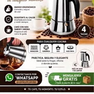 Cafetera italiana 4 tazas mensajería gratis - Img 57897172
