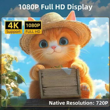 Mini proyector, proyector portátil compatible con 4K, proyector para exteriores Full HD 1080P - Img 127714984