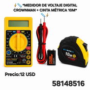 MEDIDOR DE VOLTAJE DIGITAL CROWNMAN + CINTA MÉTRICA 10M - Img 56241833