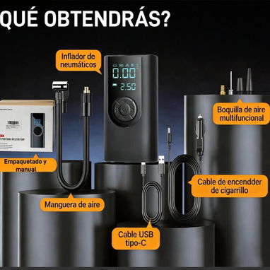 35 usd Compresor de aire para motos, autos, camiones y bicicletas 150 psi - 5/8