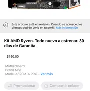 Motherboard MSI Ryzen + Athlon 3000G + 8Gb RAM @2666Mhz. Todo nuevo en sus cajas con garantía de 30 días. - Img 46504713