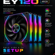 Fanes RGB diseño infinito GY120 pack de 3 nuevo en caja flujo normal y flujo invertido para chasis pecera! - Img 55796883