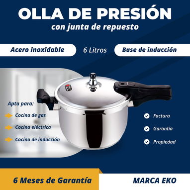 Ollas de Presión de 4 y 6 litros de Acero inoxidable Marca EKO (f) - Img 122005326