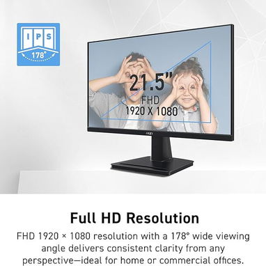 MSI PRO MP225 Monitor de computadora IPS 1920 x 1080 (FHD) de 22 pulgadas, 100Hz new 52815418 - Img 108245422