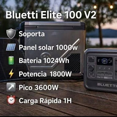 Nueva sellada en su caja!!!!Bluetti Elite 100 V2Portable Power Station 1024W/h 1800w - 3/3