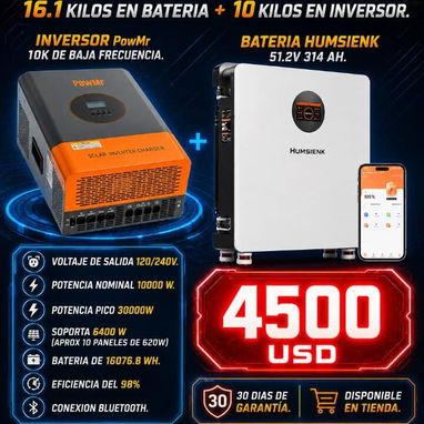 Combos solares Inversor+Batería - Img 123822887