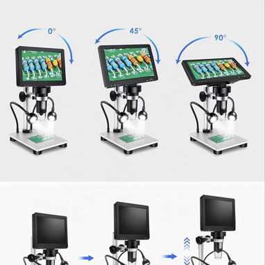 Microscopio digital LCD de 7 pulgadas 1200X, microscopio Leipan de moneda de 12 MP con pantalla para adultos, microscopi - 2/3