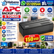 Backup APC 6 tomas 800va, 450W nuevos !!! - Img 52940090
