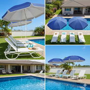 Tumbona y sombrilla para piscina 🏖️ ⭐ - Img 52882333