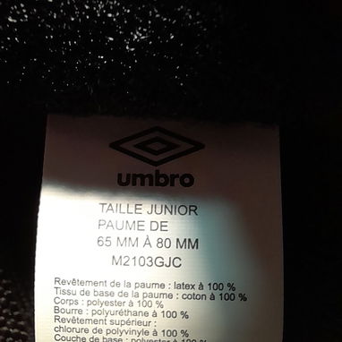GUANTES DE FUTBOL marca UMBRO (original) talla 7 - 3/3