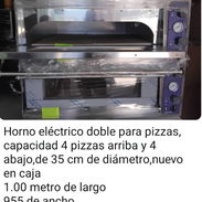 Horno eléctrico doblé para pizza.capacidad 4 pizzas arriba y 4 pizzas abajo.35 cm de diámetro. Nuevo en caja Precio 42 - Img 57875676