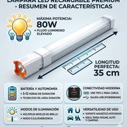 Lámpara LED portátil y recargable (tipo barra o tubo) (EyH) - Img 55641714
