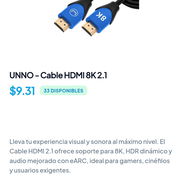 Cable HDMI 8K 2.1 MARCA ✅ UNNO. - Img 57566419