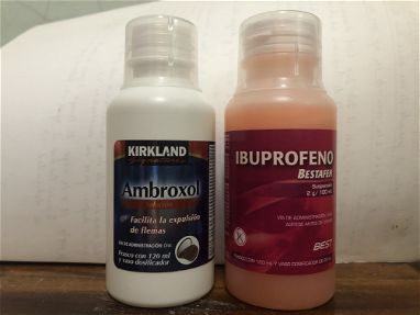 Ibuprofeno infantil y ambroxol., tratamiento para la fiebre y la gripe., dos pomos., 5-302-97-88 7-797-03-27 - Img main-image