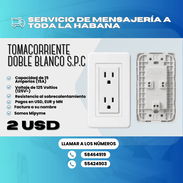🔌 TOMACORRIENTE DOBLE BLANCO S.P.C 💲 PRECIO: $2.00 USD - Img 56343634