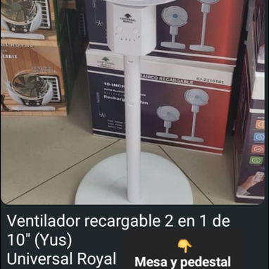 Ventiladores recargables (milexus,E&E,JMD,Sankey y otros)) - Img 122714100