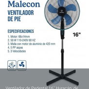 Ventilador de pedestal Huracán de 16 pulgadas, arletyisla 💯 - Img 57577329