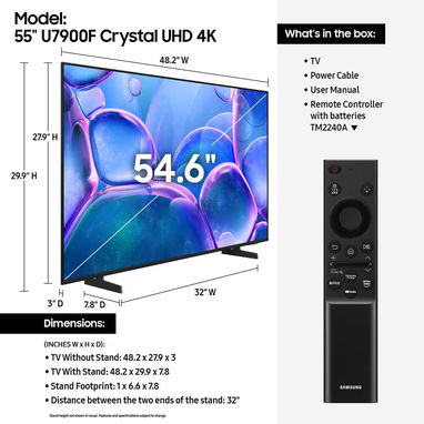 TELEVISOR SAMSUNG DE 55” CLASS U7900 SERIES|4K UHD SMART TV|NUEVOS EN CAJA + GARANTIA!!. 5410-9151 - Img 105740052