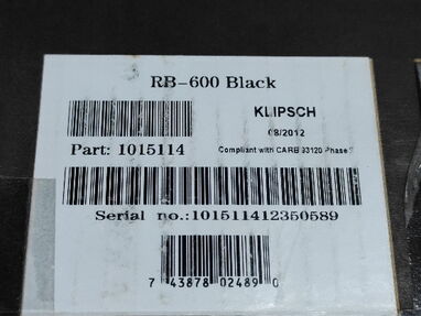 Bafles d Referencia KLIPSCH RB-600 - Img 49567578