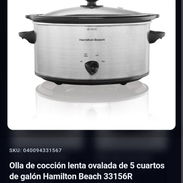 Olla de presión cocion lenta Hamilton Beach (modelo 33156R) ideal para ecoflow y estácion de energía - Img 56734692