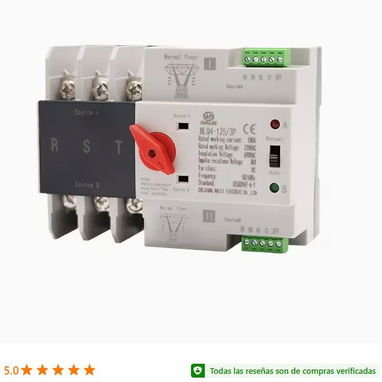 Transfer switch 100 A y 110 V CA, 2P, 50/60 Hz, mini ATS solar de 2 polos y 3 polos // 53881002 - 2/2