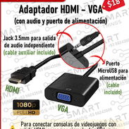 Adaptador de HDMI a VGA de video para PS4* Este HDMI VGA tiene puerto de audio y alimentación - Img 43821397
