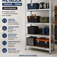 Estante Modular Metálico de 5 Niveles - 7house – Hasta 1250 Kg 🏠 $110 - Img 57175513