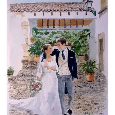 Retratos de bodas por encargo. CUADROS EN LIENZO - Img 116407779