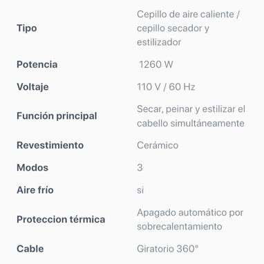 Cepillo de alizar  cabello - 3/3