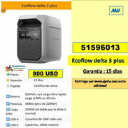 (MV-902) ECOFLOW DELTA 3 PLUS 800 USD ...51596013.. .Garantia 15 dias ...Transporte incluido lugares cercanos - Img 57898288