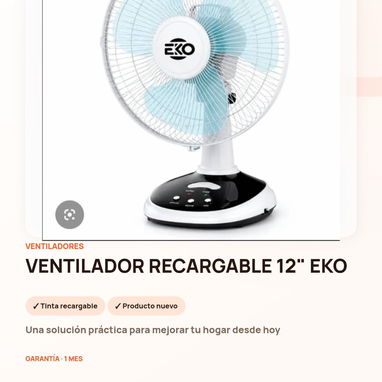 Ventilador recargable de mesa - 2/2