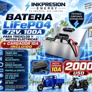 Batería LiFePO4 72v 100A para triciclos y motos eléctricas + cargador 10A incluido - Img 58023253