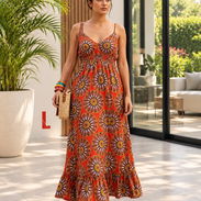 Vestido largo estamoado - Img 57808453