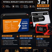 Combo energía total1️⃣💡* *Inversor Onda pura 🔌* 4000W⚡️ 12V DC A 110V AC *Batería LiFePO4*🔋 12.8V 200Ah⚡️ (Stock H) - Img 56876863