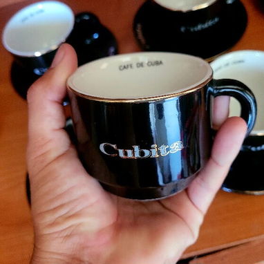Juego de 6 tazas grandes originales de café, marca Cubita - Img 123337598