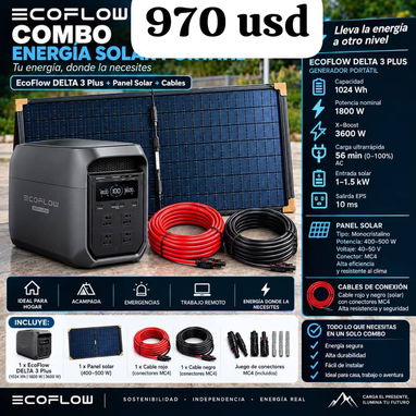 EcoFlow, cables, paneles,inversor hibrido - 3/7