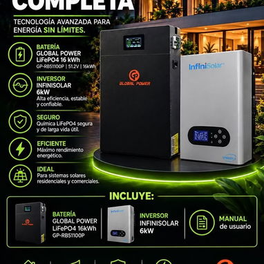 Kit InfiniSolar 6kW + batería Global Power 16kW - 2/10