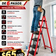 ESCALERA DE MANO DOMÉSTICA PLEGABLE DE 6 PASOS, ENTREGA DE FACTURA PARA SU GARANTÍA, VARIEDAD DE ESCALERAS Y ARTÍCULOS - Img 57227842