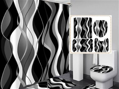 Juegos de cortinas de baños con alfombras 53243147 - Img main-image