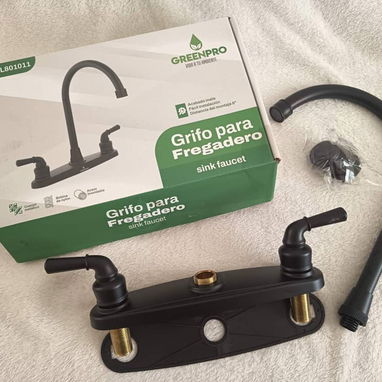 Grifo Fregadero doble cuello cisne negro GP 1011 (CV) - Img 122779432