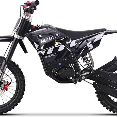 MotoTec 60V 2000W Moto eléctrica de cross Pro, color gris litio - 4/6