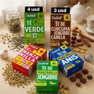 Té de cúrcuma y jengibre y canela,Te verde, , Té de manzanilla y anís, Té de manzanilla y jengibre 16 bolsas - Img 55075675