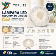 LÁMPARA LED REDONDA DE CRISTAL - Img 57092541