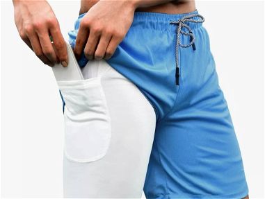 Shorts con licra debajo para hombres - Img 66224621