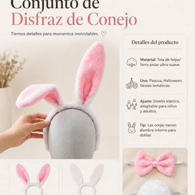 Cintillos Halloween  Muerte/ Diabla/ Meduza/ Maléfica/ luces y Set conejita - 5/6
